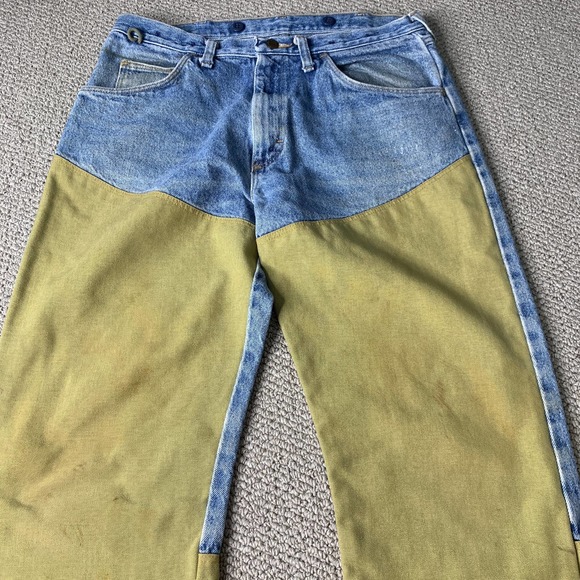 Wrangler Mens Jeans Size 34X30 Blue Denim Brushed‎ Rugged Straight Leg Pockets - Picture 2 of 16